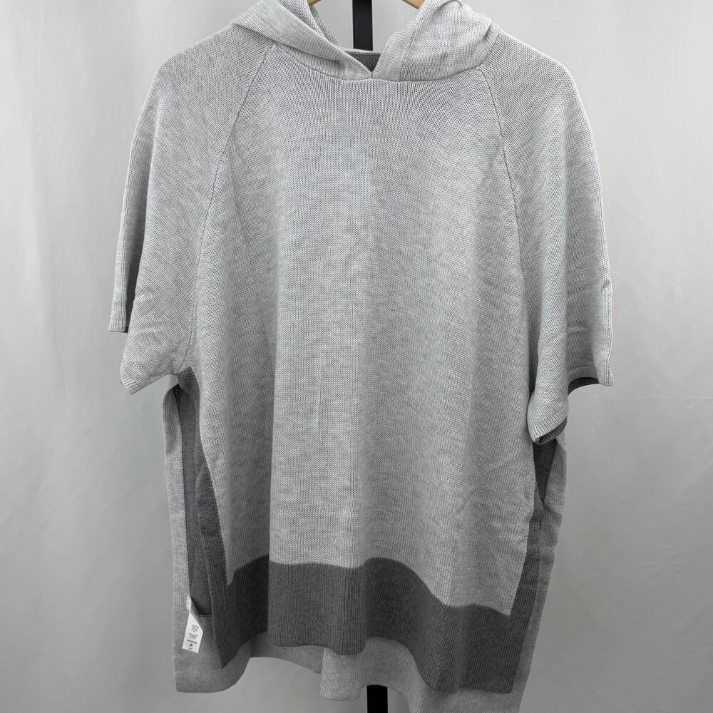 Lululemon Opened Up Pullover Poncho Hoodie Gray Knit Oversized XS/S